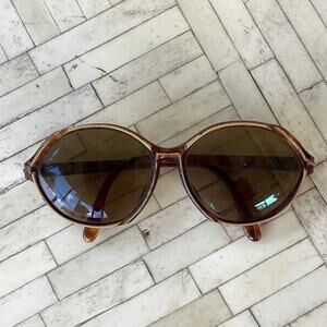 VTG Christian Dior Big Round Brown Frame Glasses Made In Germany